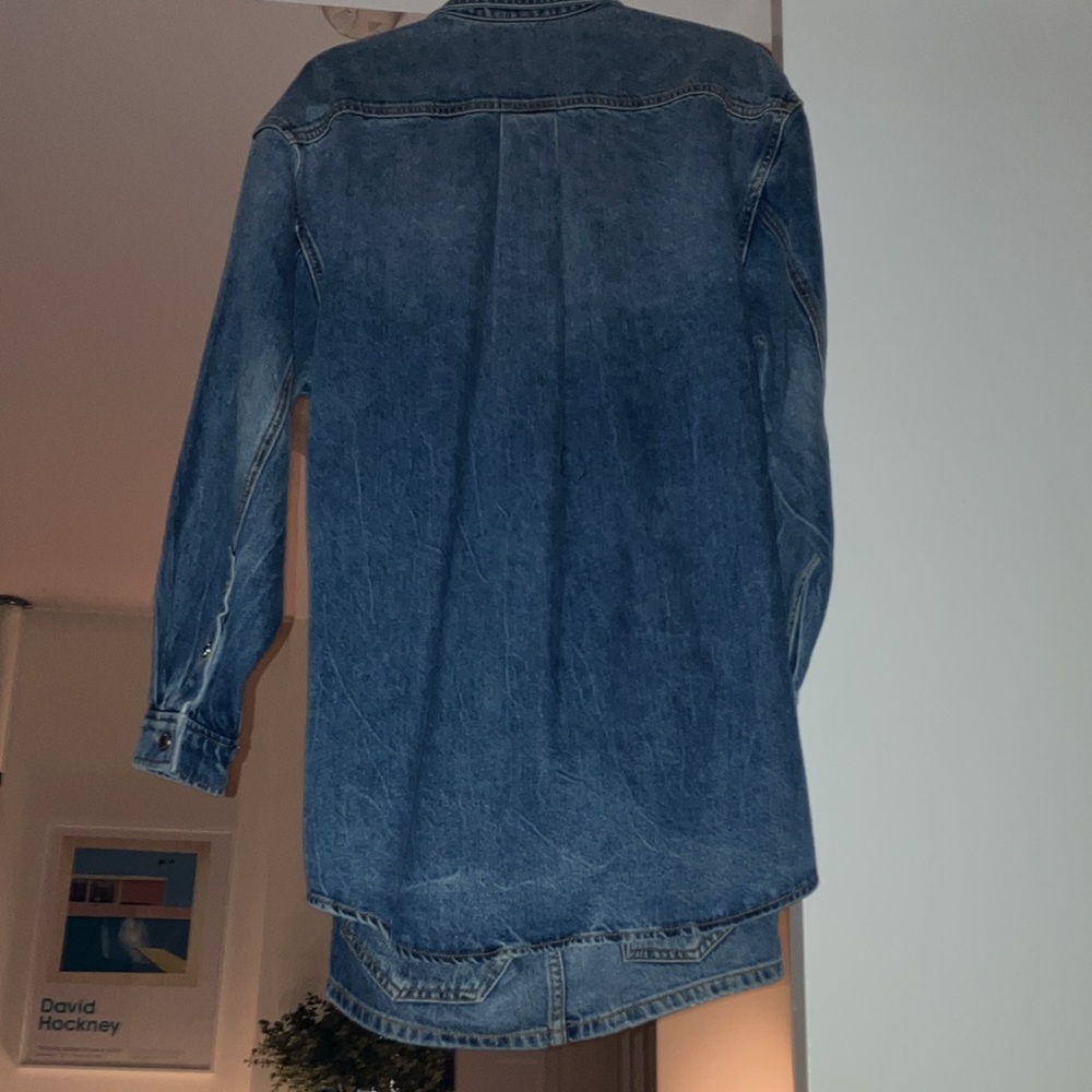 NWT t. By Alexander Wang Pre Styled Denim Shirt Dress - Picture 10 of 10